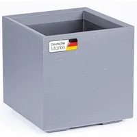 KONZEPT Pflanzkübel Großer auf Rollen, für außen, in Beton-Optik, mobil, recyceltem Material, ideal für Garten, Terrasse und Balkon