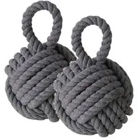 BOLTZE GRUPPE GmbH Türstopper Türstopper Zuber Jute Textil H/Ø 23/15 cm grau natur 2er Set