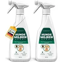 Silberkraft Insektenschutz-Spray Milbenspray Hund Effektiver Schutz gegen Milben Anti-Milben Repellent Einfache Anwendung mit Langzeitschutz Höchste Qualität aus Deutschland, 2-tlg., Milbenschutz für Hunde, Anti-Milben-Mittel für Fell & Schlafplätze