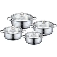 Cheffinger Kochtopf 8-tlg Edelstahl Induktion Kochtopf Topfset Deckel 24/26/28/30cm, (8-tlg)
