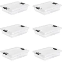 keeeper Aufbewahrungsbox Cornelia, 6er Set, 7 L, 39,5 x 29,5 x 9,5 cm (Set, 6 St), durch Clips verschließbar, Griffe am Boden