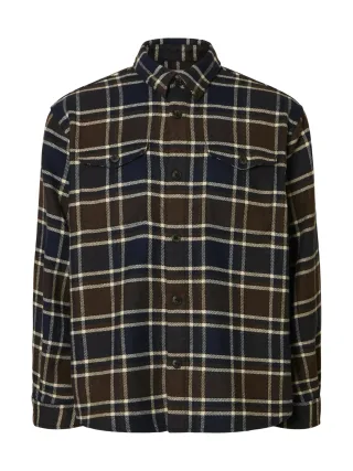 selected men - SLHRLXPABLO WOOL BLEND OVERSHIRT dark brown melange - Gr. - M