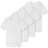 Schiesser Unterhemd 4er Pack Teens Boys 95/5 Organic Cotton (Spar-Set, 4-St) Unterhemd / Shirt Kurzarm - Baumwolle - Mit rundem Halsausschnitt