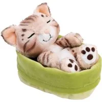 Nici Kuscheltier Sleeping Pets, Katze Bengal, 12 cm, im Körbchen