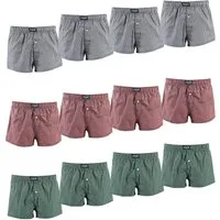 ADAM JEANS Webboxer Gewebte Boxershorts American Unterhosen Herren Boxershorts Kariert (12-St., 3er Set, 6er Set, 12er Set) Web Boxershorts Herren lockere Boxershorts Herren weit Männer Boxer