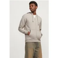 Jack & Jones Kapuzensweatjacke JJEBRADLEY mit Kapuze, ideal für kalte Jahreszeit Materialmix, relaxed fit