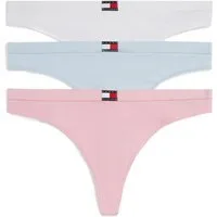 Tommy Hilfiger Underwear String 3 PACK THONG (EXT.SIZES) (3-St) basic, elastischer Bund, unifarben