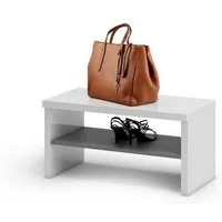 Home affaire Schuhbank ATRIUM, Garderobenbank, Sitzbank mit Schuhablage, Hochglanz lackiert (1-St), Maße (B/T/H) 80/40/40 cm, Absetzung Schuhablage anthrazit