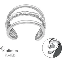 ALEXANDER YORK Ohrklemme TWISTED und GLATT, 925 Sterling Silber