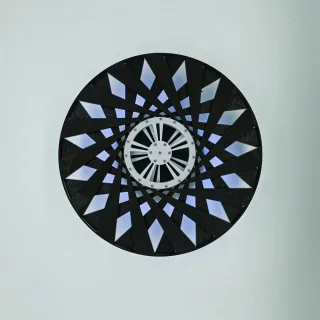 NIKOLATOY Time Travel Visual Arts Creative Desktop Ornaments LED Spiral Art Wall Light