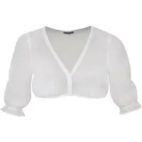 MarJo Dirndlbluse Dirndlbluse Schierling Puffarm weiß