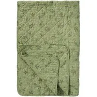 Wohndecke Ib Laursen Quilt Decke Tagesdecke Grün Gemustert, Ib Laursen