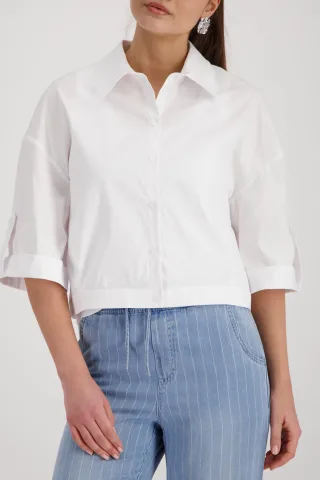 monari - Verkürzte Bluse weiss - Gr. - 36