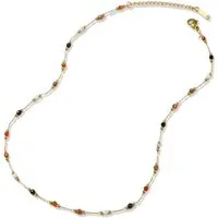 Firetti Collier Schmuck Geschenk Edelstahl Halsschmuck Halskette Edelstein, Made in Germany - mit Achat