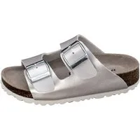 Fischer-Markenschuh Hawaii Pantolette aus Vegano (Lederimitat), mit Fleecefutter, gepolstertes Fußbett