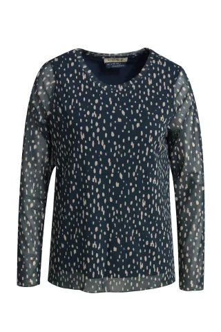 Smith&Soul - Printed Mesh Longsleeves marine print - Gr. - S
