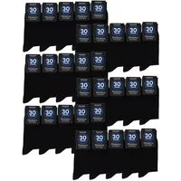 OCCULTO Businesssocken Herren Schwarze Socken 10er, 20er, 30er Pack (Modell: Hermann) (30-Paar)