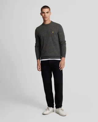 Lyle & Scott Rundhalspullover aus Lammwollmischung - Grau