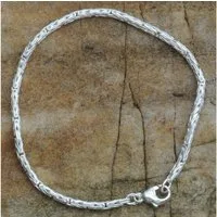 HOPLO Silberarmband Silberkette Königskette Länge 19cm - Breite 2,3mm - 925 Silber