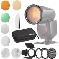 Neewer Kamerazubehör-Set CRM2 Magnetisches Zubehörset, mit 14 teiligem Blitzlichtsteuerungs, (Packung), Modifikator Diffusor Adapter, für Rundkopfblitz Godox V1 Speedlites Z1