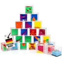Wellgro Spielesammlung 24er Set Geduldsspiele - je ca. 4 x 4 x 4 cm (LxBxH)