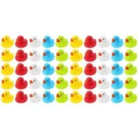Wellgro Badespielzeug 50er Set Badeenten - bunt, je ca. 3,5 x 3 cm (50-tlg)