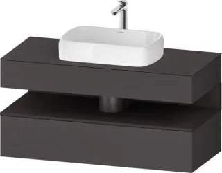 Duravit Qatego Konsolenwaschtischunterbau wandhängend Graphit Matt 1200x550x600 mm - QA4732080490010 QA4732080490010