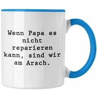 Trendation Tasse Trendation - Wenn Papa Das Nicht Reparieren Kann Geschenk Tasse Vater Vatertag Geschenkidee Vatertagsgeschenk von Sohn Tochter Lustige Sprüche Kaffeetasse Papa Lustig
