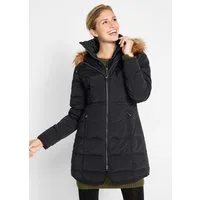 bonprix Steppjacke Regular Fit, mit abnehmbarer Kapuze mit Fellimitat