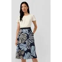 s.Oliver Midikleid Kleid Elegantes Etuikleid mit Popeline-Rock