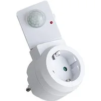 SEBSON Bewegungsmelder Zwischenstecker Bewegungsmelder - Schuko Stecker 230V programmierbar, (2-St), 2er Pack, Schwenkbar, max. 1000W LED geeignet, Steckdosen-Adapter