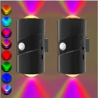 Lapalife Wandleuchte Akku LED Wandlampe, Magnetische RGB Nachtlicht Mit Bewegungsmelder, 4 Helligkeitsstufen kabellos, für Schlafzimmer Treppen Flur Schrank