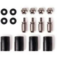 Core Push Mounting 17mm M3/M4/UNC 6-32 Set 4x, Befestigung/Montage schwarz/silber, 17 mm