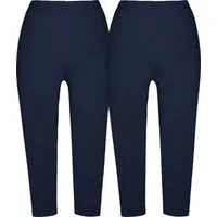 REDBEST Jogginghose Damen-Capri-Leggings im 2er-Pack Uni