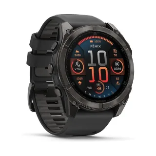 Garmin Smartwatch Fenix 8 - 51 mm AMOLED Sapphire Schwarz Carbongrau Titan DLC 010-02905-21