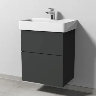 Sanipa 3way Waschtischunterbau zu Laufen Pro S Waschtisch mit 2 Auszügen, Graphit-Matt SP7851B