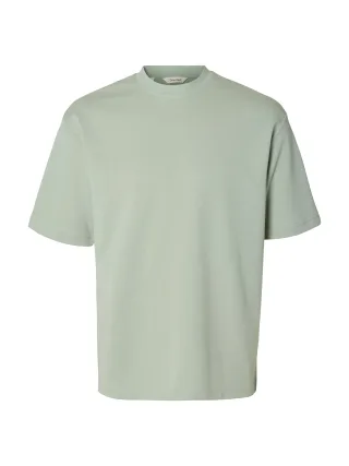 SELECTED MEN - SLMLOOSEOSCAR SS O-NECK TEE NOOS Aqua Gray - Gr. - S