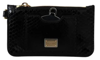 Dolce & Gabbana en cuir noir Miroir de bracelet miroir Agnese pour femmes