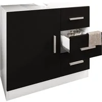 VCM Waschbeckenunterschrank Holz Badmöbel Badunterschrank Zalo XL Schublade (1-St) VCM Waschbeckenunterschrank Zalo 56x63x30 cm Holzwerkstoff