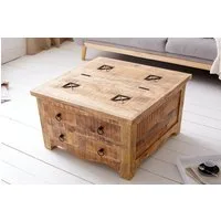 riess-ambiente Couchtisch IRON CRAFT 70cm natur, Wohnzimmer· Massivholz · eckig · Truhe · mit Schubladen · Industrial