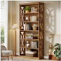 Tribesigns Bücherregal 6 Ebenen, 180 cm Hohes Industrielles Regal Für Wohnzimmer & Büro