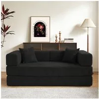 Vipbear Schlafsofa 5-in-1 Schlafsofa Cord, 300kg Belastbarkeit, 1 Teile, 200x100cm, Grün/Orange/Grau/Beige/Schwarz