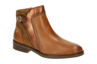 Pikolinos W3C-8553C1 brandy Damenschuhe Stiefeletten braun metallic Glattleder