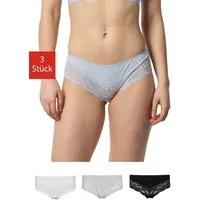 SNOCKS Hipster Panties Damen Unterhose (3-St) mit Spitze, bequem und elegant