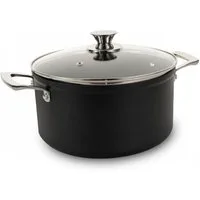 Genius Kochtopf Cerafit Plasma Kochtopf für alle herdarten, beschichtet Antihaft 24cm, Aluminium (1 Topf 1 Deckel), Antihaft-Beschichtung, für alle Herdarten, induktionsgeeignet