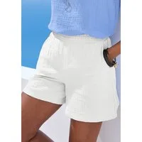 Beachtime by Lascana Webshorts aus sommerlicher Musselinware leichte Strandshorts, Sommerhose, Schlupfhose