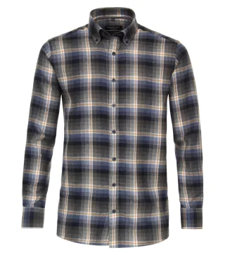 CASAMODA - Flanellhemd blau - Gr. - XL
