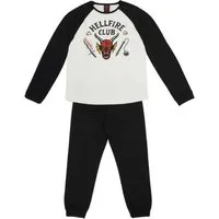 Stranger things Pyjama Herren Damen Langpyjama für Nacht und Freizeit