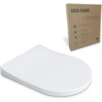 Aqua Bagno WC-Sitz Absenkautomatik Toilettendeckel abnehmbarer WC-Sitz (WC-Sitz, WC-Deckel, 1-St)
