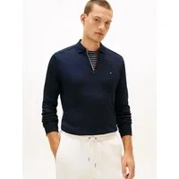 Tommy Hilfiger Langarm-Poloshirt LIQUID RWB ZIP Polokragen mit Reißverschluss, regular fit